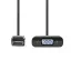 Nedis CCGB37351BK02 displayport dugó - VGA aljzat adapter, 1080p, 0.20 m