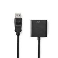   Nedis CCGB37351BK02 displayport dugó - VGA aljzat adapter, 1080p, 0.20 m