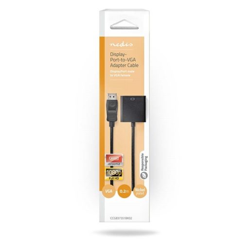 Nedis CCGB37351BK02 displayport dugó - HDMI aljzat adapter