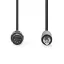 Nedis CAGL20100BK10 audio kábel 5p DIN dugó - 3,5mm szereo jack dugó, hossz 1m