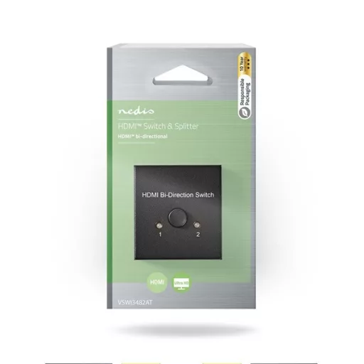 Nedis VSWI3482AT HDMI kapcsoló, 2x HDMI bemenet | 1x HDMI kimenet