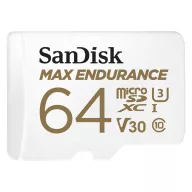   SANDISK 186473, microSDXC Max Endurance 64GB (V30/U3/Cl.10/R100/W40) + SD adapter