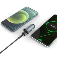   COLORWAY Autós töltő, CW-CHA036Q-GR 2USB Quick Charge 3.0 (36W) szürke