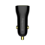   COLORWAY Autós töltő, CW-CHA046PD-BK Power Delivery Port PPS USB (USB-A + USB-C) (60 W) Fekete