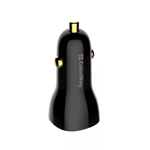 COLORWAY Autós töltő, CW-CHA046PD-BK Power Delivery Port PPS USB (USB-A + USB-C) (60 W) Fekete
