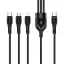 COLORWAY Kábel Type-C CW-CBPDU3060-BK, 3B1 (Lightning+MicroUSB+Type-C) 3.0A (PD60W adatok) 1.2 fekete