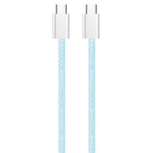 COLORWAY Kábel Type-C CW-CBPDCC061-BL, fonott pamut, PD Fast Charging 60W, 3,0A 1M kék