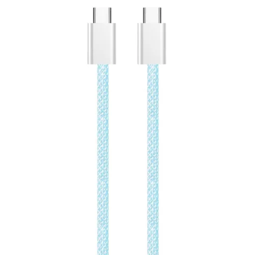 COLORWAY Kábel Type-C CW-CBPDCC061-BL, fonott pamut, PD Fast Charging 60W, 3,0A 1M kék