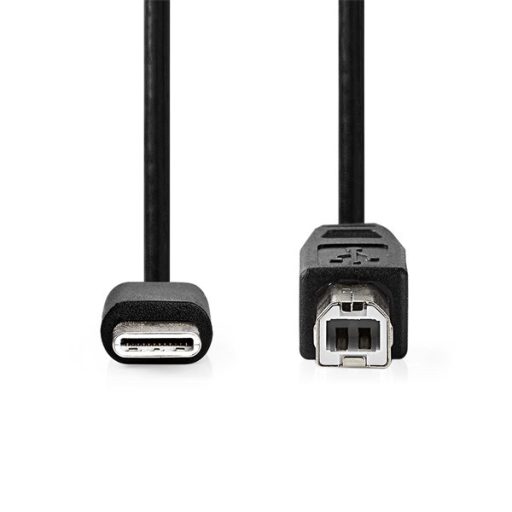 Nedis CCGB60650BK20 USB-C dugó - USB- B dugó (USB C - USB B) kábel, 480 Mbps, 2m