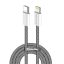 COLORWAY Kábel Type-C CW-CBPDCL061-BK,  Apple Lightning, fonott pamut, PD 27W, 1M fekete