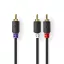 Nedis CABW24000AT30 RCA dugó - 2x RCA dugó,  mélynyomó kábel, 3m