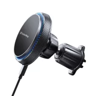   COLORWAY Autós töltő, MagSafe 360°-os légtelenítő 15W fekete vezeték nélküli autós töltő,  légtelenítő 15W fekete