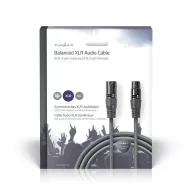   Nedis  COTG15010GY100 balanced/szimmetrikus  XLR 3 tűs dugó | XLR 3 tűs aljzat, 10m