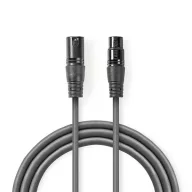   Nedis COTG15010GY200  balanced/szimmetrikus XLR 3 tűs dugó | XLR 3 tűs aljzat, 20m