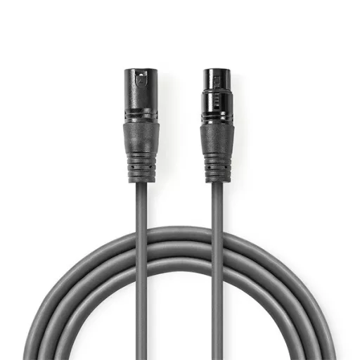 Nedis COTG15010GY200  balanced/szimmetrikus XLR 3 tűs dugó | XLR 3 tűs aljzat, 20m