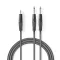 Nedis COTH23200GY50 félprofi audio kábel, 3,5mm sztero jack dugó - 2 x 6,35mm mono jack dugó, 5m, rugalmas