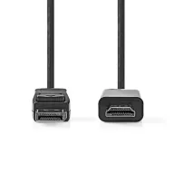   Nedis CCGL37100BK30 Displayport dugó - HDMI dugó kábel 1080p, 3m