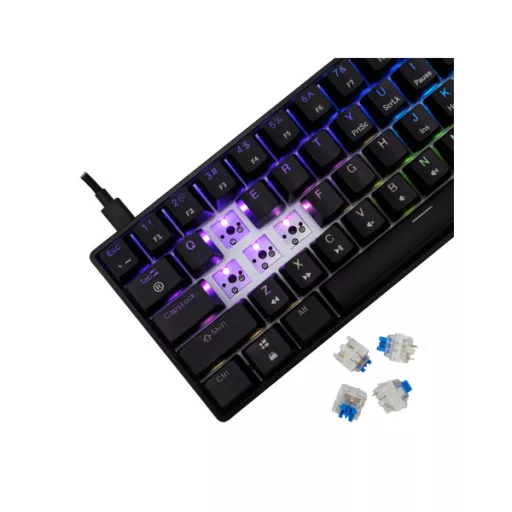 WHITE SHARK GK-004121B/BL-US SHINOBI-2/B-BL-US mech. bill. 61 kék gomb,fekete,angol