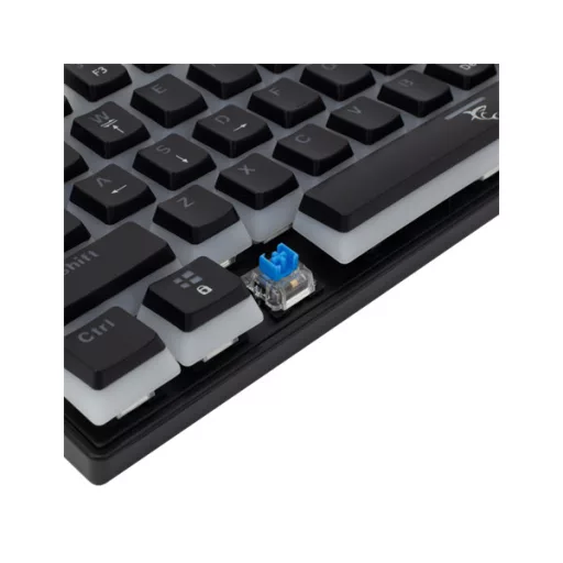 WHITE SHARK GK-2202-2B/BL-US ASHIKO-2/B/BL-US fekete mech.bill. angol, 61 kék kapcs.