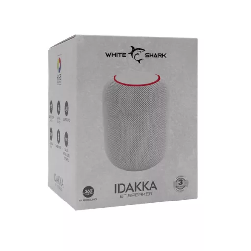 WHITE SHARK GBT-619W IDAKKA-W BLUETOOTH HANGSZÓRÓ 2x5W, TWS, fehér, 2400mA