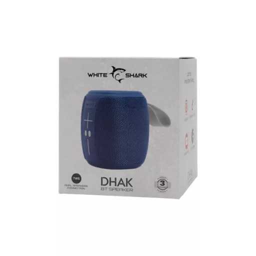 WHITE SHARK GBT-888BL DHAK-BL BLUETOOTH HANGSZÓRÓ 5W, TWS, kék, 1200mA