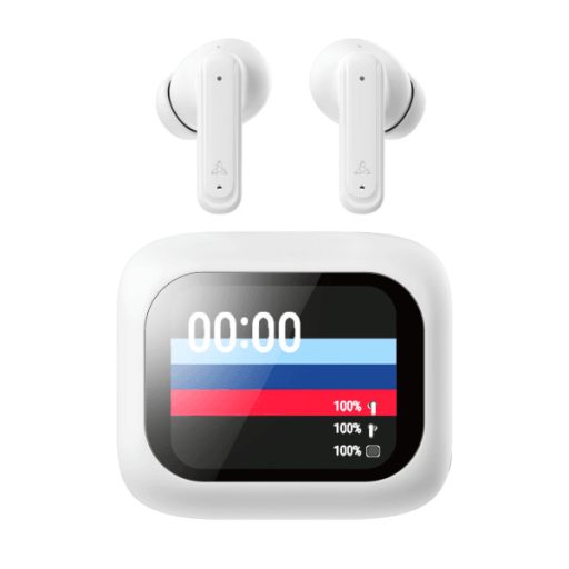 SBOX EB-TWS08-W Bbluetooth v:5.4 fülhallgató mikr.toucLCD, fehér, BR+EDR+BLE