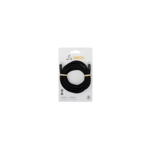 SBOX Kábel, TYPEC-2-B TYPEC-2-B TYPE-C-TYPE-C (M-M) kábel, 2m, 60W 480Mbs