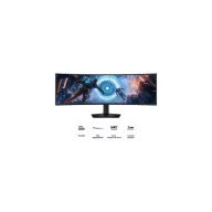   SAMSUNG Ívelt Gaming 144Hz VA monitor 49" G9 G91F, 5120x1440 DQHD, 32:9, 350cd/m2, 1ms, HDMI,DP/USB