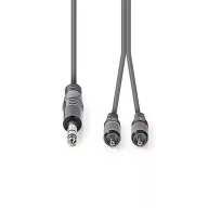   Nedis COTH23300GY15 félprofi XLR audio kábel, 6,35mm sztereo jack dugó - 2x RCA dugó, 1,5m