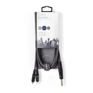   Nedis COTH23300GY15 félprofi XLR audio kábel, 6,35mm sztereo jack dugó - 2x RCA dugó, 1,5m