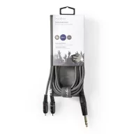   Nedis COTH23300GY30 félprofi XLR audio kábel, 6,35mm sztereo jack dugó - 2x RCA dugó, 3m