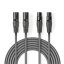 Nedis COTH15030GY15 félprofi XLR audio kábel, 2 x XLR 3p dugó - 2 x XLR 3p aljzat, 1.5m, rugalmas