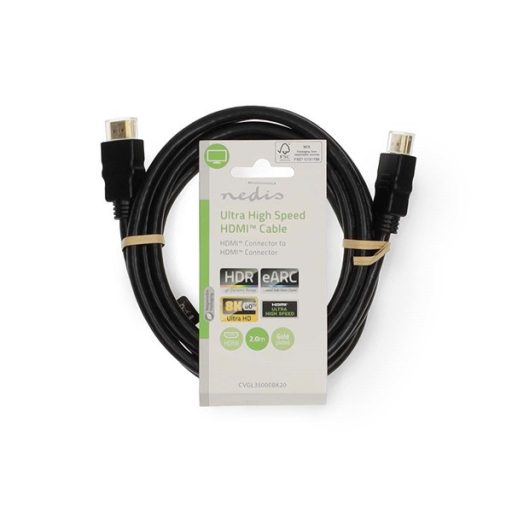 Nedis CVGL35000BK20 ultra HDMI 2.1 kábel, 8K@60Hz, 48 Gbps, 2 m