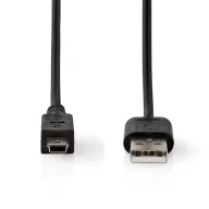   Nedis CCCGL60301BK20 USB mini 5p (mini USB)kábel, USB 2.0  USB-A dugó  USB mini 5p dugó, 480 Mbps. 2m