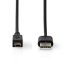 Nedis CCCGL60301BK20 USB mini 5p (mini USB)kábel, USB 2.0  USB-A dugó  USB mini 5p dugó, 480 Mbps. 2m