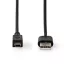 Nedis CCCGL60301BK20 USB mini 5p (mini USB)kábel, USB 2.0  USB-A dugó  USB mini 5p dugó, 480 Mbps. 2m