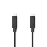   Nedis CCGL64750BK10 USB C - USB-C kábel, USB3.2 Gen 2, 240W, 20 Gbps, 1m, (USB3.1, USB3.0, USB2.0)