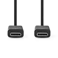   Nedis CCGL64750BK10 USB C - USB-C kábel, USB3.2 Gen 2, 240W, 20 Gbps, 1m, (USB3.1, USB3.0, USB2.0)
