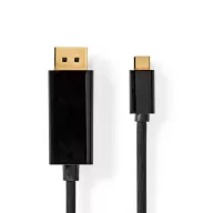   Nedis CCGL64352BK20 USB C (USB-C) - Displayport kábel, USB3.2 Gen 1, 4K@60Hz, 2m, (USB3.1, USB3.0, USB2.0)