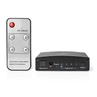 Nedis ASWI2514BK digitális audio kapcsoló 4x Toslink