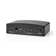 Nedis ASWI2514BK digitális audio kapcsoló 4x Toslink