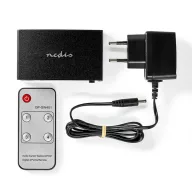 Nedis ASWI2514BK digitális audio kapcsoló 4x Toslink