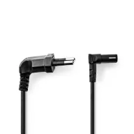   Nedis CEGL11075BK20 tápkábel IEC-320-C1, 90°-os szögben hajlított, 2m