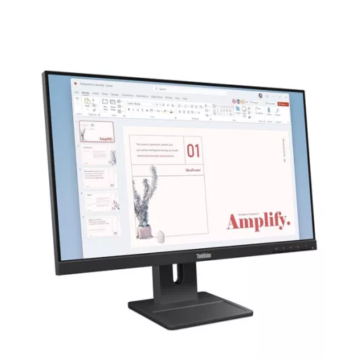 LENOVO Monitor - ThinkVision E24-40; 23,8" FHD 1920x1080 IPS, 16:9, 4ms, 100Hz, 1300:1, 250cd/m2, HDMI, DP, VGA, Pivot