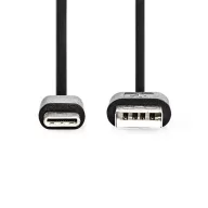   Nedis CCGL60600BK20 USB A - USB C (USB-C) kábel, USB2.0, 15W, hossz 2m