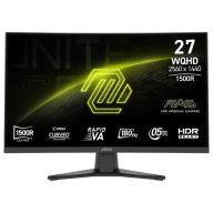   MSI Monitor GAMING MAG 275CQF E18 Ívelt 27" WQHD 2560x1440 180Hz Rapid VA 1500R, 5000:1, 0,5ms, 2x HDMI,DP, USB-C