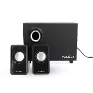   Nedis CSPR10021BK PC (hangfal) hangszóró 2.1, 33 W, 3,5mm sztereo jack