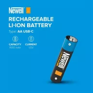   NEWELL USB-C 1550 ceruza elem akkumulátor, R6, AA,  tartozék USB-A / USB-C kábel, 40 hónap garancia
