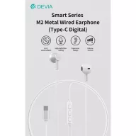   Devia Smart Series M2 Metal In-Ear sztereó fülhallgató - USB-C (Type-C), fekete