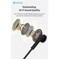   Devia Smart Series M2 Metal In-Ear sztereó fülhallgató - USB-C (Type-C), fekete